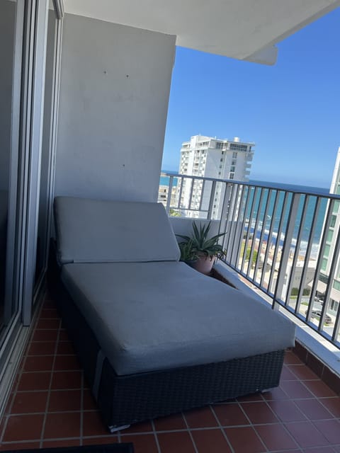 Balcony with chaise chair