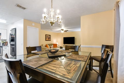 Dining looking into living room.