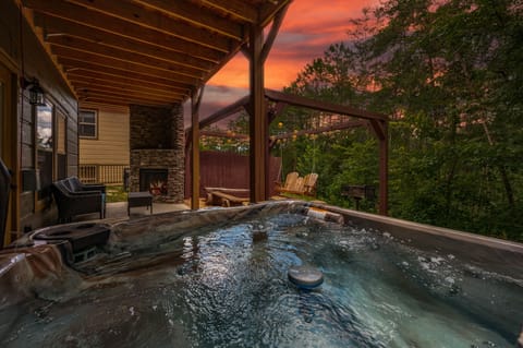 Cap off the day with a relaxing soak in the hot tub or relax at the fireplace