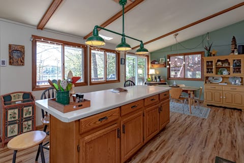 Large Island in well-equipped kitchen.
