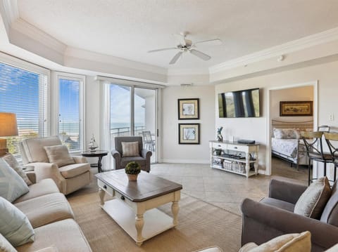 Living Room with Ocean Views at 2409 SeaCrest