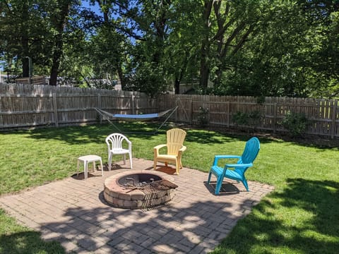 large fully fenced backyard is perfect for children or pets