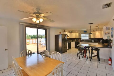 Kitchen deck in background