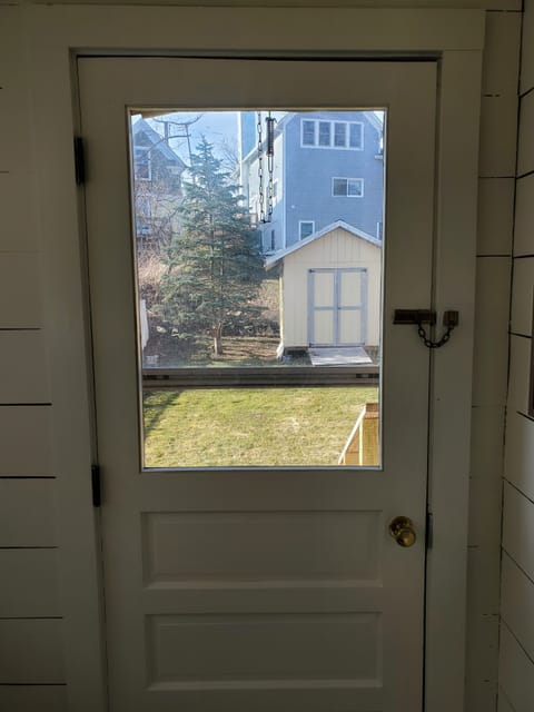 Back door to rear yard