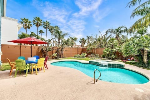 Soothe your senses and unwind as you enjoy the heated pool, an inviting space designed for both fun filled days and peaceful evenings!