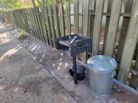 Outdoor grill for guest use