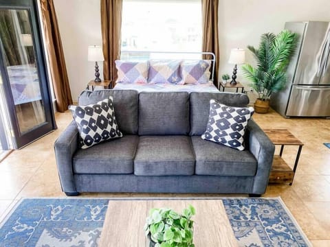 Queen memory sofa bed. All bedding and pillows included.