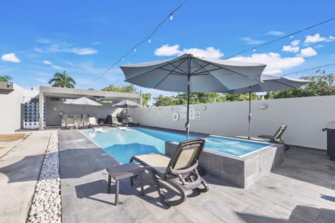 Shared Patio Lounge Area & Pool with Hot Tub