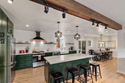 New stainless steel appliances.