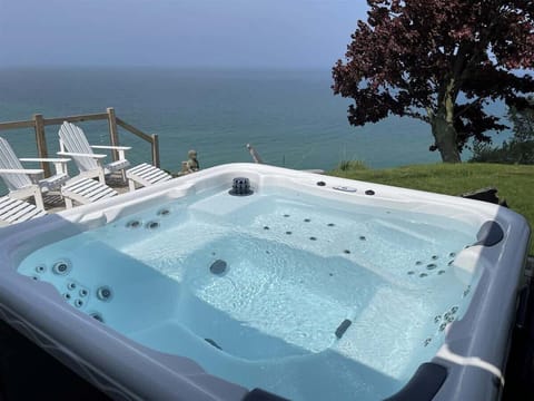 Take in Stunning Views of Lake Michigan from the Comfort of Our Home`s Hot Tub
