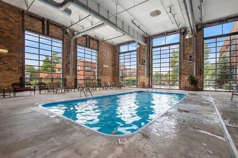 Splash and Swim in the Indoor/Outdoor Swimming Pool