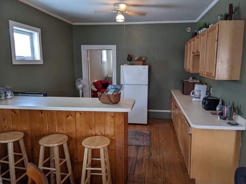 Kitchen is open to the dining/living area to stay part of the fun while cooking!
