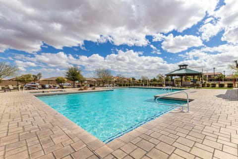 Heated community pool only .4 miles away!