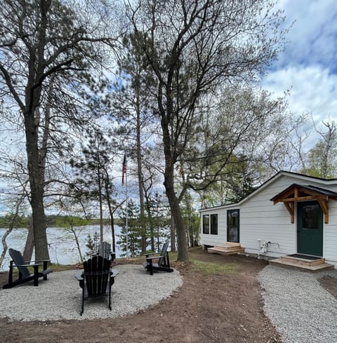 Front of cabin & firepit