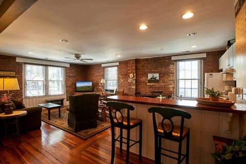 Charming apartment with exposed brick walls