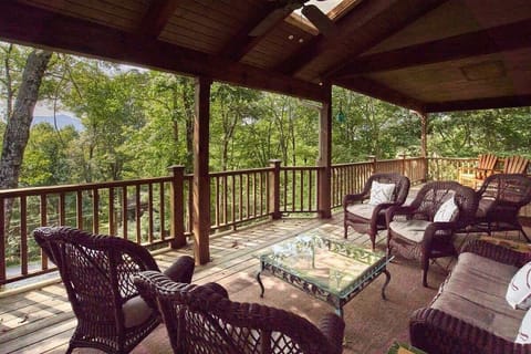 Covered Main Floor Deck with Grandfather View