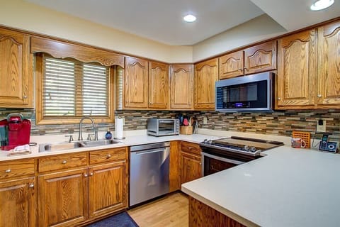 The kitchen has new, upgraded, stainless appliances, installed in 2020.