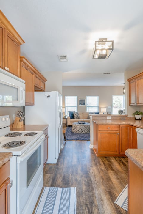 kitchen looking into living room