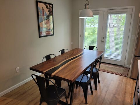 DINING AREA:  There is a very nice dining table with seating for 6 adults.