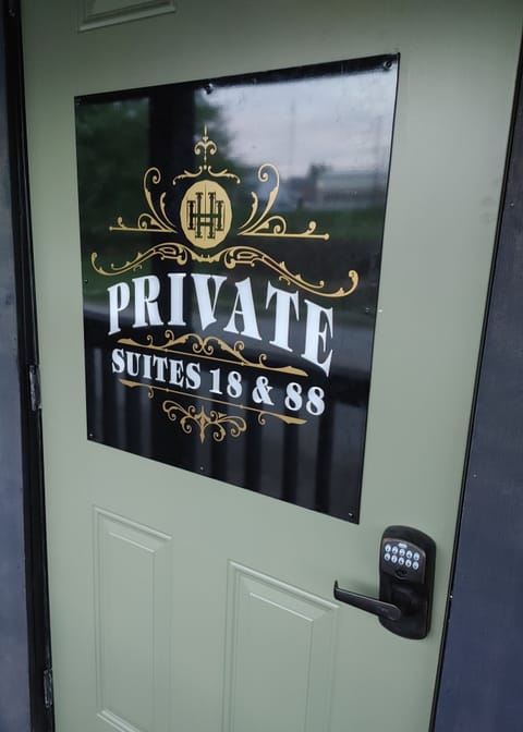 Main level private door to staircase which leads you to suites upstairs