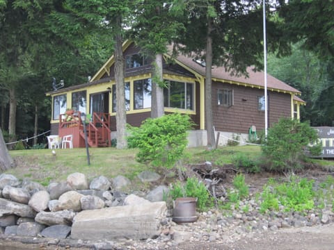 Lake House view from lake toward enclosed porch