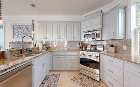 Kitchen with gas burner stove top - second floor
