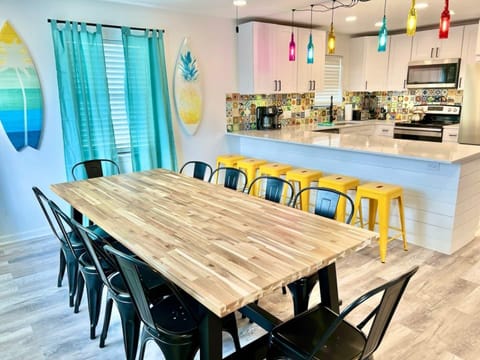 Large dining table ideal for family dinners and celebrations