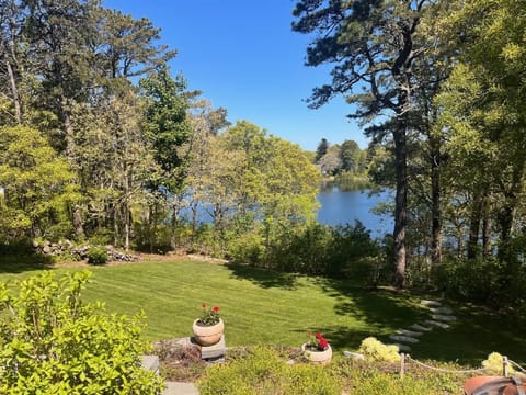 Beautiful gardens overlooking Lover`s lake