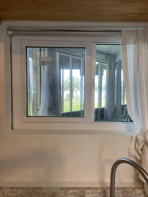 View of lake from kitchen window.