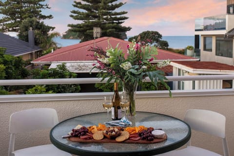 Patio upstairs with ocean view
