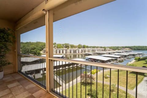 Another view of the screened in deck and water