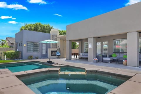 Enjoy your nights in the oversized heated spa.