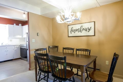Dining room and kitchen