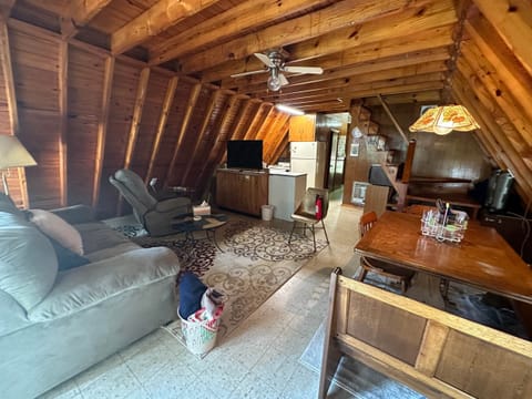 Homey Hideaway - open living, dining, kitchen area