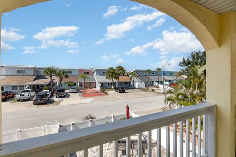 View from the Master Balcony! Looking directly toward the Rocket Launches!