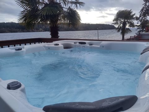 The 6-person hot tub is a guest favorite!