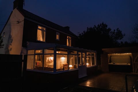 The cottage at night