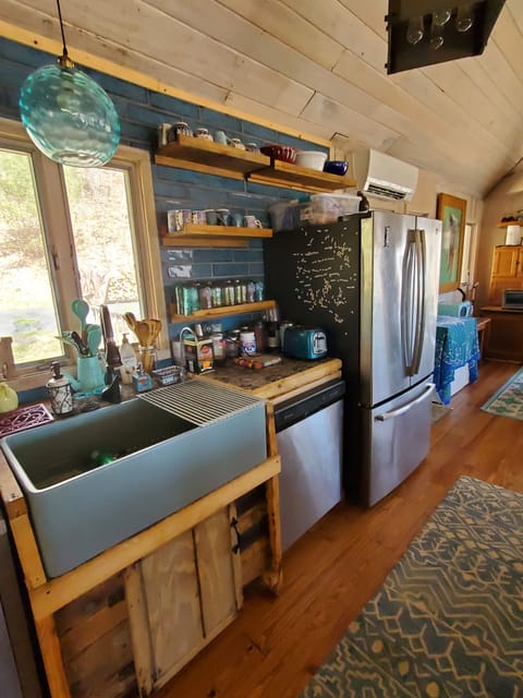 open kitchen. 