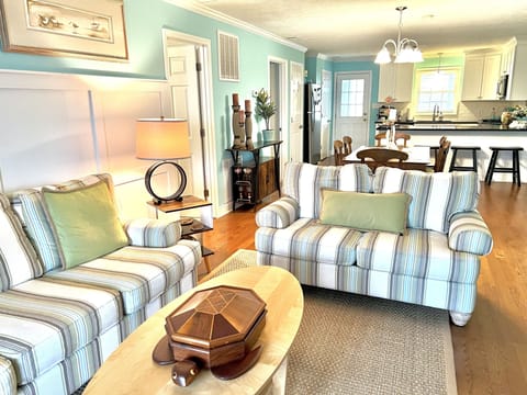 Living Room with large smart screen TV