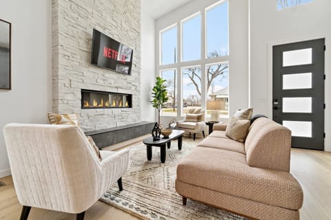 Our home is an open concept modern design which has been professionally decorated. With two living rooms, you'll have plenty of space to sit back and spend quality time with your loved ones during your stay.