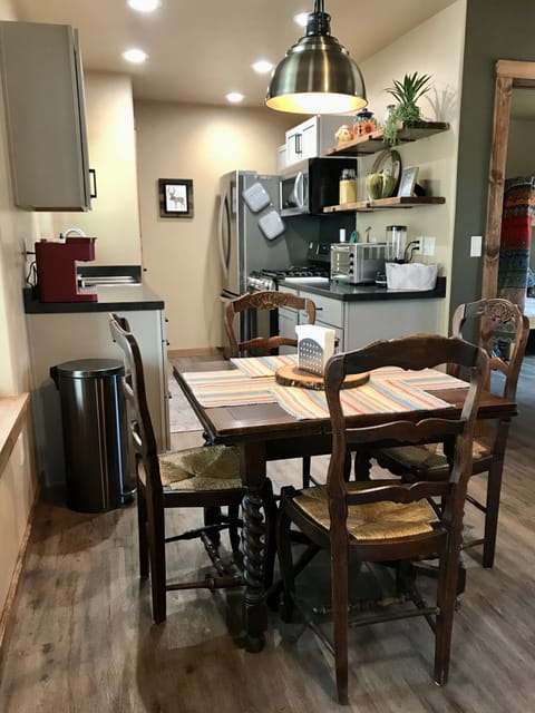 Dining area looking into kitchen 