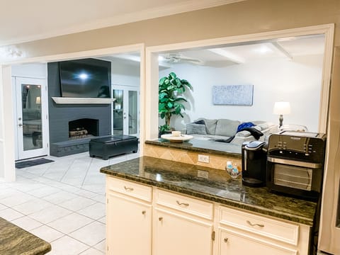 Kitchen and Dining room are very open to each other as well