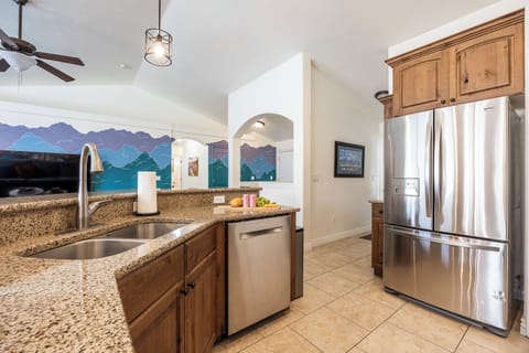 Our kitchen comes fully equipped with all of the necessities to make any meal