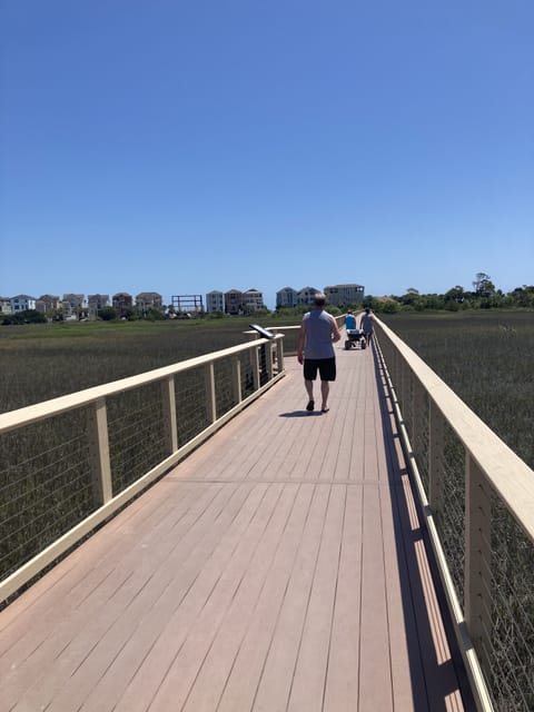 Private Boardwalk - 3/10 mile long
but the shuttle runs every 20 - 30 minutes


