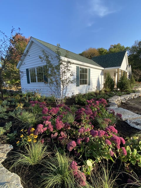 Newly-renovated home with the Sedums in bloom for the first time in Sept 2021!
