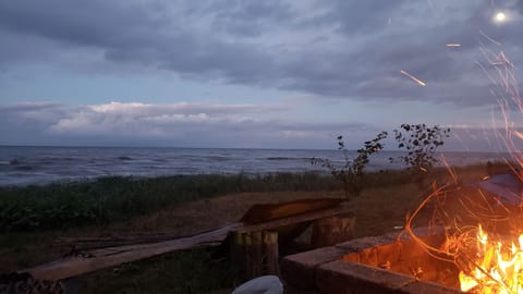 End the end of your day this way.  Repeat.  One rack of fire wood included.