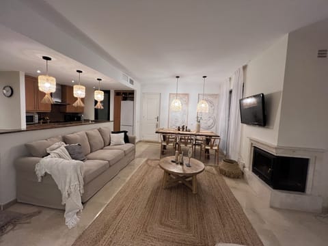 living room and dining room