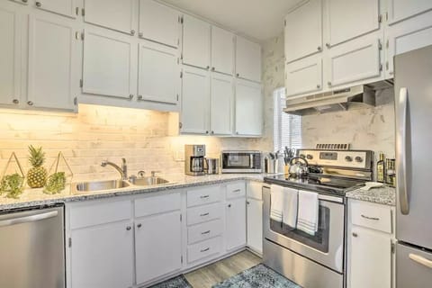 The kitchen is both functional and beautiful. The best of both worlds.