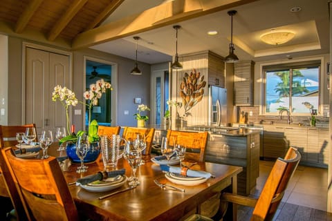 Dining for eight plus three more at the bar, and up to 8 more on the lania