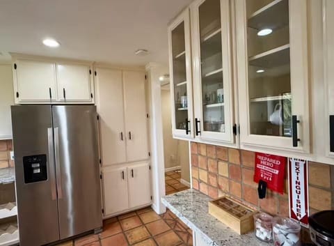 K Cup, Drip coffee, small French press, electric kettle and assortment of teas.